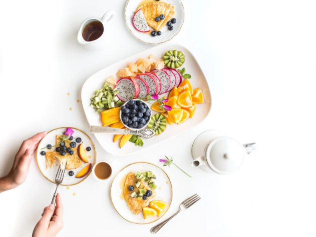 Fruits Crepes Breakfast